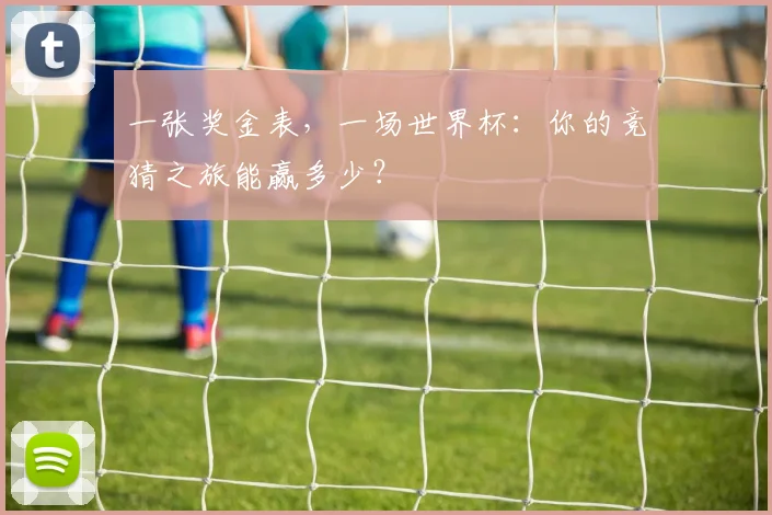 一张奖金表，一场世界杯：你的竞猜之旅能赢多少？